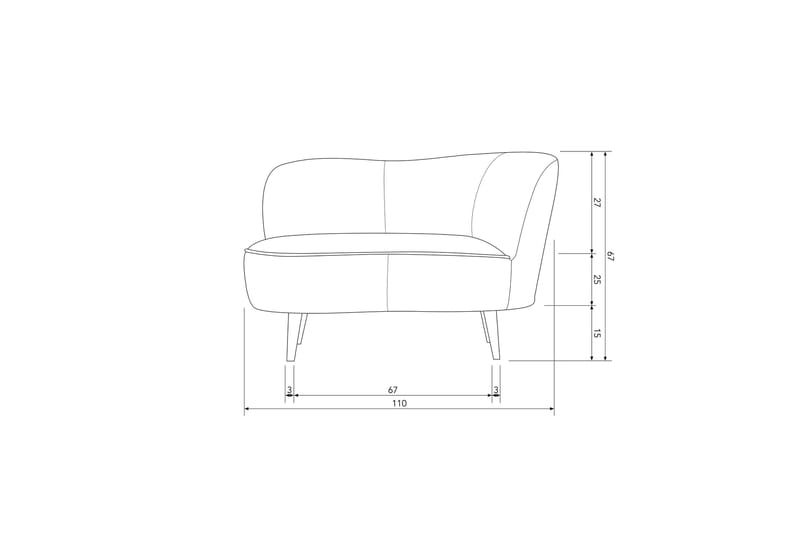 Serra Loungefåtölj - Khaki - Möbler - Soffa - Sammetssoffa