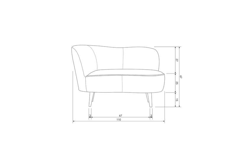 Serra Loungefåtölj - Ochre - Möbler - Soffa - Sammetssoffa