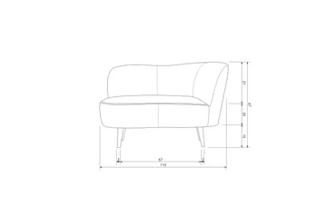 Serra Loungefåtölj - Ochre - Möbler - Soffa - Sammetssoffa