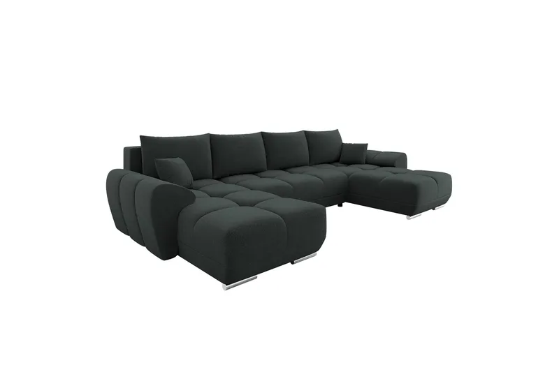Simerly Bäddsoffa Dubbeldivan 4-sits, Svart