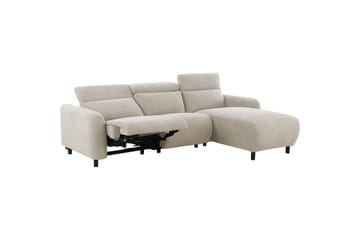 Skaane 3-sits Höger L-formad Hörnsoffa med Recliner i Manchester - Vit - Möbler - Soffa - Biosoffa & reclinersoffa