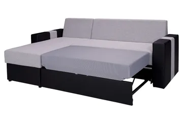 Aden Hörnsoffa - Grå/Svart - Möbler - Soffa - Skinnsoffor