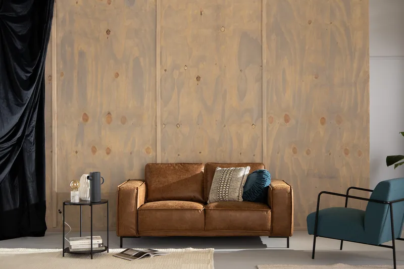 Akron 2-sits Soffa Bondedläder - Brun - Möbler - Soffa - Skinnsoffor