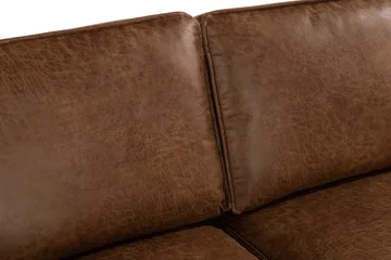 Akron 2-sits Soffa med Divan Höger Bondedläder - Brun - Möbler - Soffa - Skinnsoffor