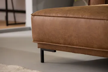Akron 2-sits Soffa med Divan Vänster Bondedläder - Brun - Möbler - Soffa - Skinnsoffor