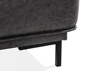 Akron 2-sits Soffa med Divan Vänster Bondedläder - Mörkgrå - Möbler - Soffa - Skinnsoffor