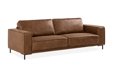 Akron 3-sits Soffa Bondedläder - Brun - Möbler - Soffa - Skinnsoffor