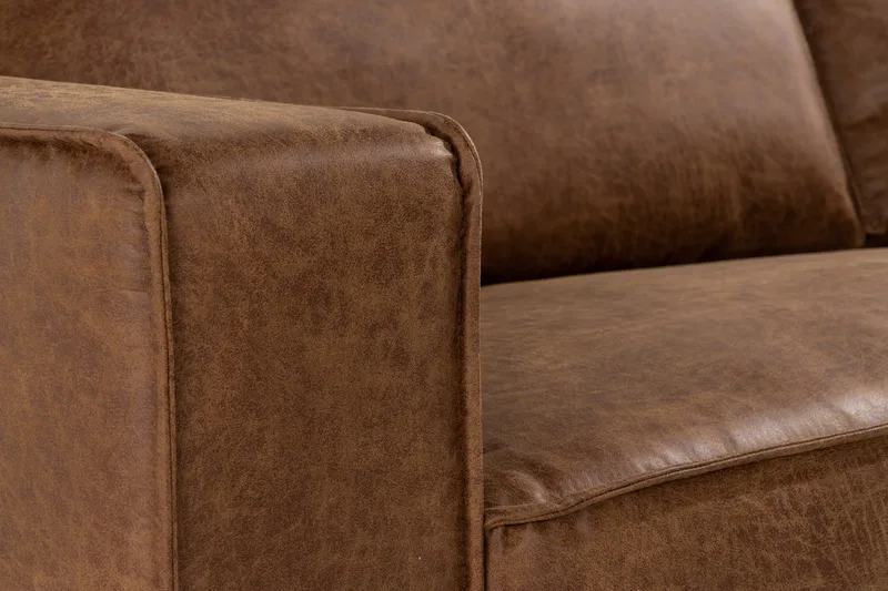 Akron 3-sits Soffa Bondedläder - Brun - Möbler - Soffa - Skinnsoffor