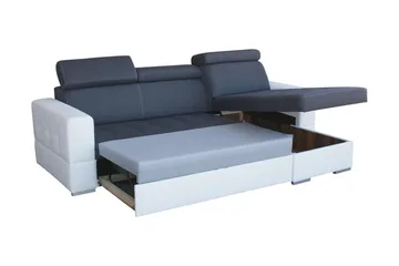 Azalea Divanbäddsoffa 265x175x101 cm - Grå - Möbler - Soffa - Skinnsoffor