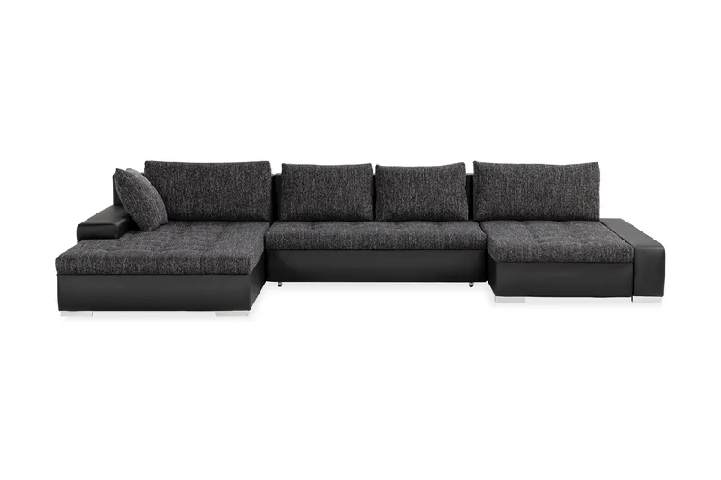 Cillo 2-sits Bäddsoffa, Svart/Grå