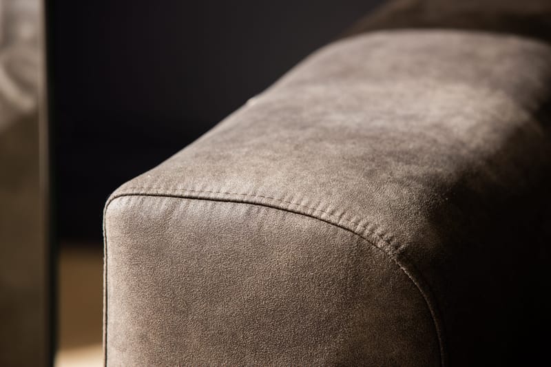 Copenhagen 5-sits Högervänd U-formad Soffa med Divan och Schäslong i Konstläder - Mörkgrå - Möbler - Soffa - Skinnsoffor