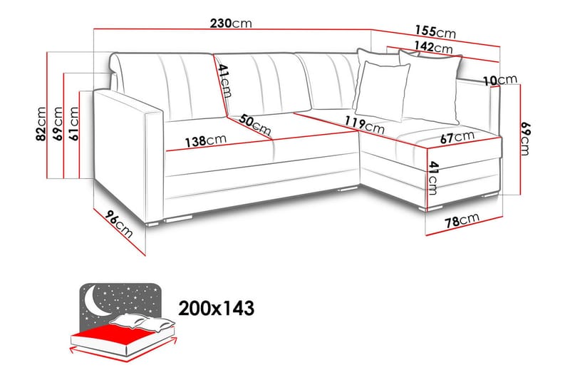 Ericka 4-sits Bäddsoffa - Brun - Möbler - Soffa - Skinnsoffor
