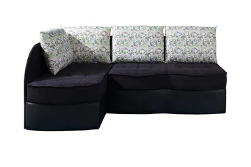 Frestelsens Bäddsoffa 203x143x79 cm - Svart - Möbler - Soffa - Skinnsoffor