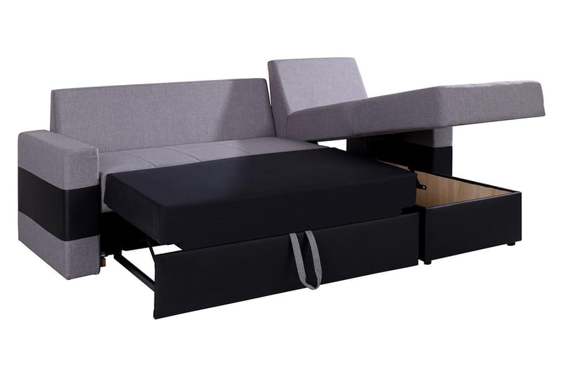 Gordia Divanbäddsoffa 234x82x156 cm - Grå - Möbler - Soffa - Skinnsoffor