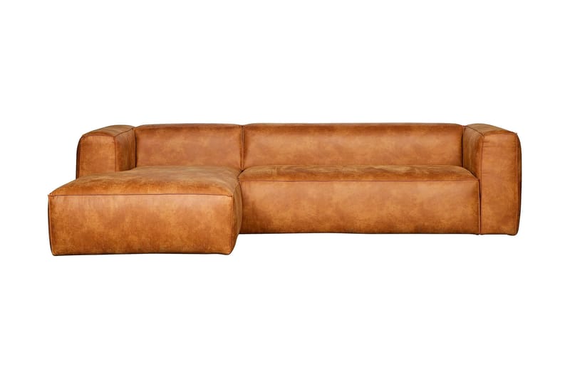 Harlow Divansoffa Vänster Äkta Läder, Cognac