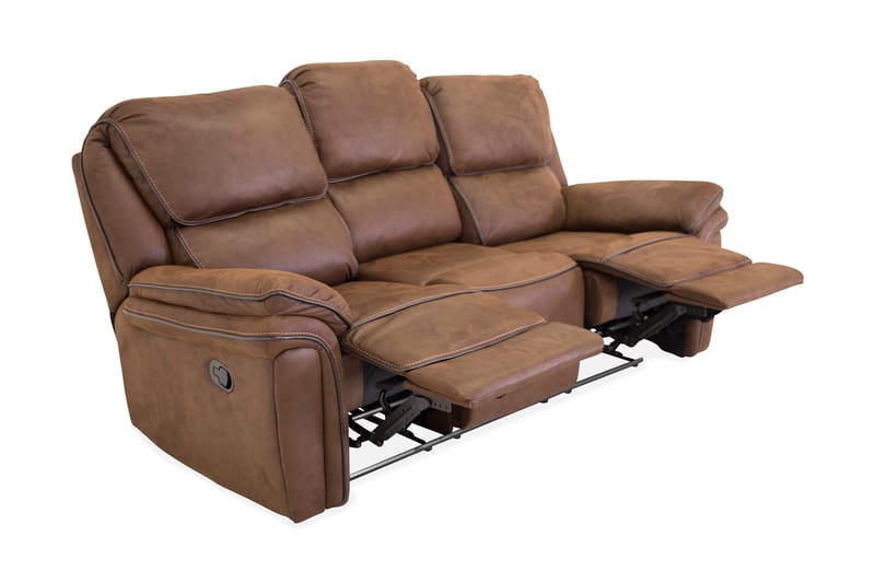 Saranda 3-sits Soffa - Brun - Möbler - Soffa - Biosoffa & reclinersoffa - 3 sits biosoffa & reclinersoffa