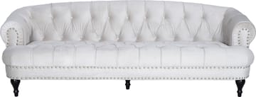 Soffa 3-sits chesterfield beige sammet - Beige - Möbler - Soffa - Chesterfield soffa
