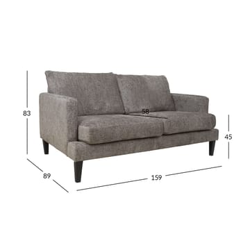 Soffa Linell 2-sits - gråbrun - Möbler - Soffa - 2 sits soffa