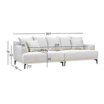 Soffa Magnolia 4-sits - Ljusbeige - Möbler - Soffa - 4 sits soffa