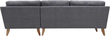 Soffa med divan grått tyg - 260 cm bred - grå - Möbler - Soffa - Divansoffor & schäslongsoffa