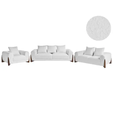 Soffgrupp 6-sits Vinliden - Mörkbrun, Vit - Möbler - Soffa - Soffgrupp