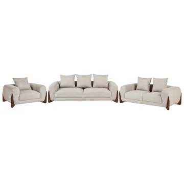 Soffgrupp 6-sits Vinliden - Taupe - Möbler - Soffa - Soffgrupp