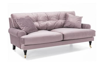 Andrew 5-sits Howard Soffgrupp med Hjul och Knappdetaljer i Tyg - Rosa - Möbler - Soffa - Soffgrupp - Soffgrupp 3 2 1