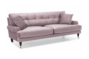 Andrew 5-sits Howard Soffgrupp med Hjul och Knappdetaljer i Tyg - Rosa - Möbler - Soffa - Soffgrupp - Soffgrupp 3 2 1