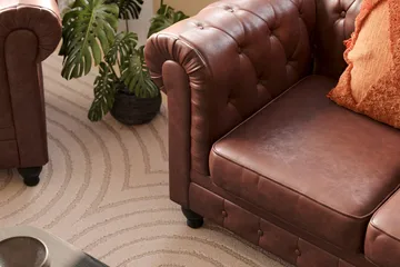 Chesterfield Lyx Soffgrupp 2-sits+Fåtölj - Brun - Möbler - Soffa - Soffgrupp - Soffgrupp 3 2 1