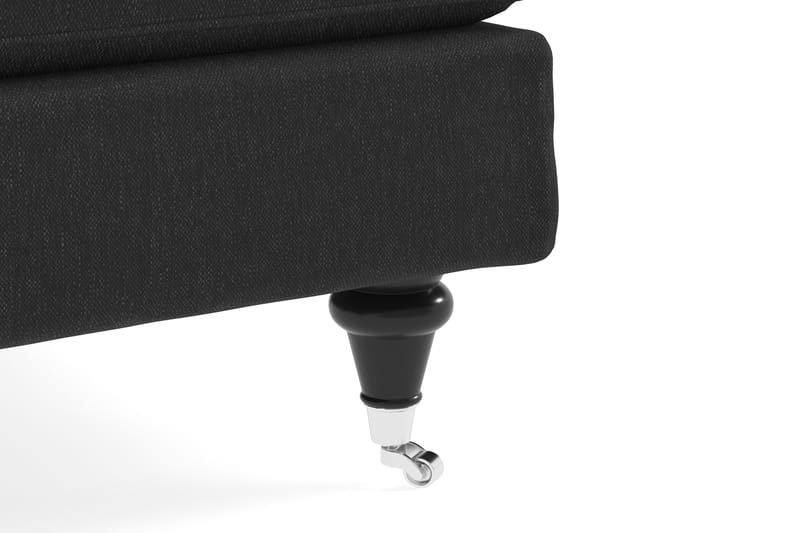 Howard Classic Soffgrupp 2-sits Soffa + Fåtölj + Fotpall i Tyg - Mörkgrå - Möbler - Soffa - Soffgrupp - Soffgrupp 3 2 1
