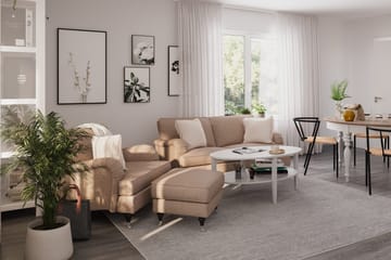 Howard Classic Soffgrupp 2-sits Soffa + Fåtölj i Tyg - Mörkbeige - Möbler - Soffa - Soffgrupp - Soffgrupp 3 2 1