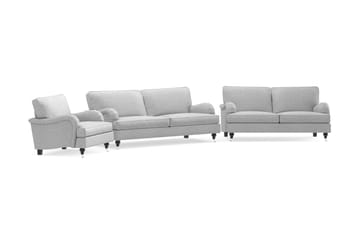 Howard Classic Soffgrupp 3-sits + 2-sits Soffa + Fåtölj i Tyg - Grå - Möbler - Soffa - Soffgrupp - Soffgrupp 3 2 1