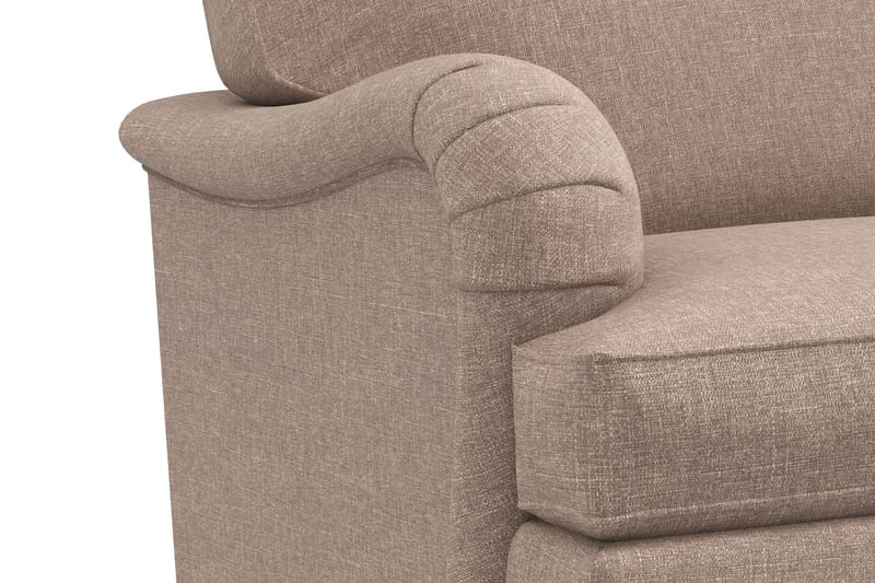 Howard Classic Soffgrupp 3-sits Soffa + Fåtölj + Fotpall i Tyg - Mörkbeige - Möbler - Soffa - Soffgrupp - Soffgrupp 3 2 1