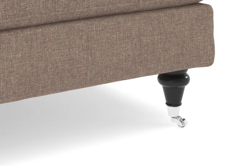 Howard Classic Soffgrupp 3-sits Soffa + Fåtölj + Fotpall i Tyg - Mörkbeige - Möbler - Soffa - Soffgrupp - Soffgrupp 3 2 1
