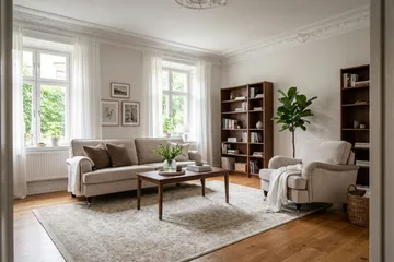 Howard Classic Soffgrupp 3-Sits Soffa och Fåtölj i Sammet - Beige - Möbler - Soffa - Soffgrupp - Soffgrupp 3 2 1