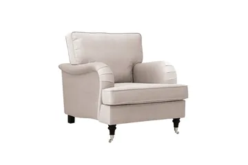 Howard Classic Soffgrupp 3-Sits Soffa och Fåtölj i Sammet - Beige - Möbler - Soffa - Soffgrupp - Soffgrupp 3 2 1