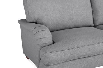 Howard Lyx Soffgrupp 3-sits Soffa + Divanfåtölj + Fåtölj + Fotpall i Tyg - Ljusgrå - Möbler - Soffa - Soffgrupp - Soffgrupp 3 2 1