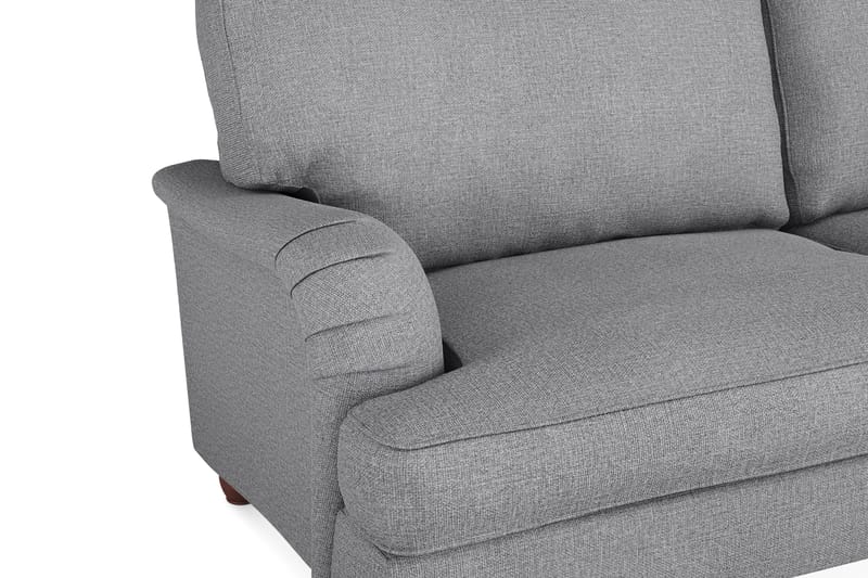 Howard Lyx Soffgrupp 3-sits Soffa + Divanfåtölj + Fåtölj + Fotpall i Tyg - Ljusgrå - Möbler - Soffa - Soffgrupp - Soffgrupp 3 2 1