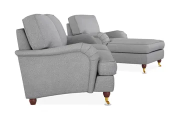 Howard Lyx Soffgrupp 3-sits Soffa + Divanfåtölj i Tyg - Ljusgrå - Möbler - Soffa - Soffgrupp - Soffgrupp 3 2 1