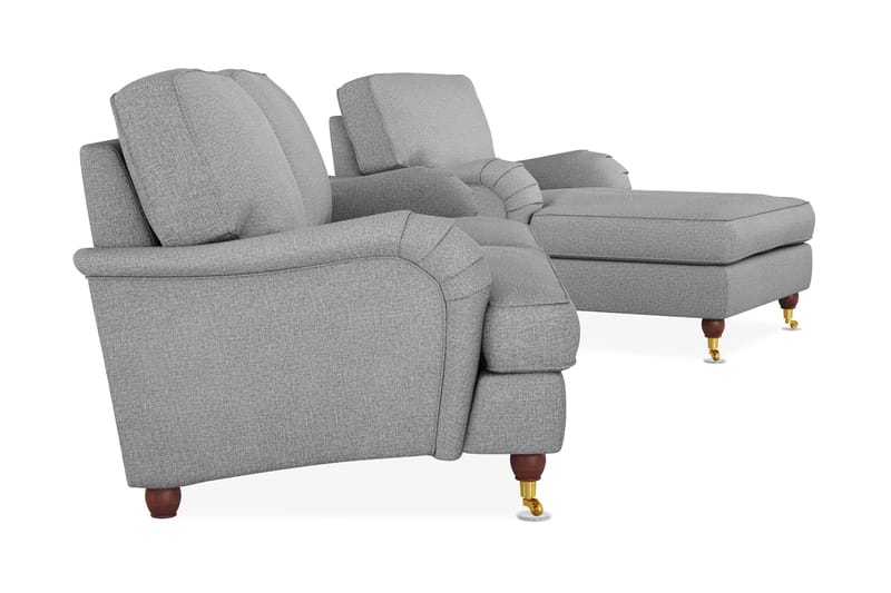 Howard Lyx Soffgrupp 3-sits Soffa + Divanfåtölj i Tyg - Ljusgrå - Möbler - Soffa - Soffgrupp - Soffgrupp 3 2 1