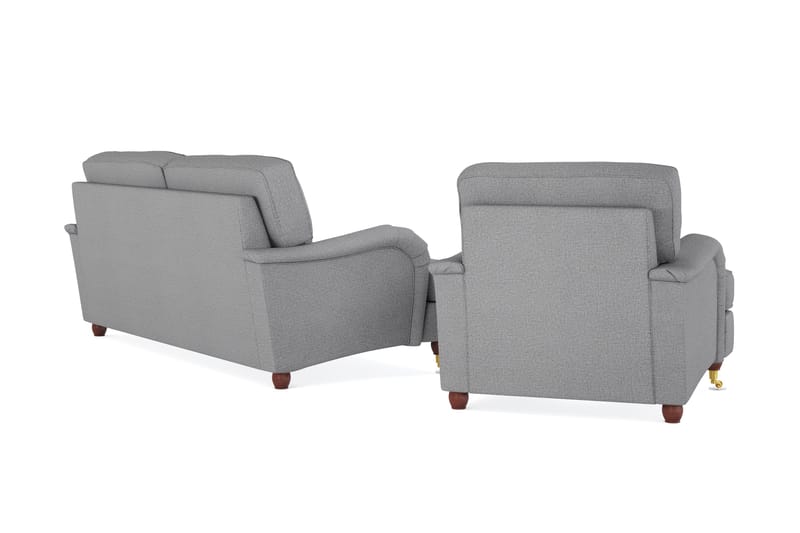 Howard Lyx Soffgrupp 3-sits Soffa + Fåtölj i Tyg - Ljusgrå - Möbler - Soffa - Soffgrupp - Soffgrupp 3 2 1