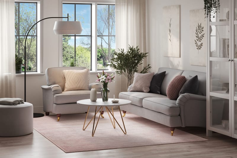 Howard Lyx Soffgrupp 3-sits Soffa + Fåtölj i Tyg - Ljusgrå - Möbler - Soffa - Soffgrupp - Soffgrupp 3 2 1