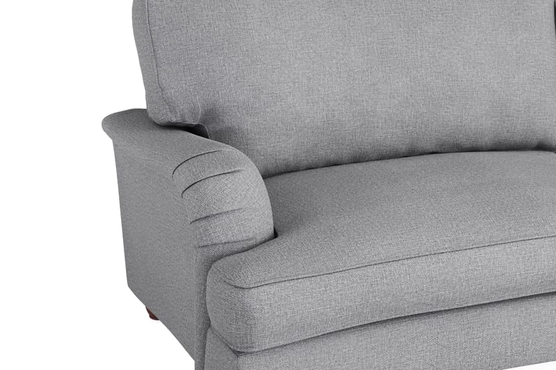 Howard Lyx Soffgrupp 3-sits Svängd Soffa + Divanfåtölj + Fåtölj + Fotpall i Tyg - Ljusgrå - Möbler - Soffa - Soffgrupp - Soffgrupp 3 2 1