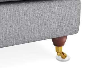 Howard Lyx Soffgrupp 4-sits + 3-sits Soffa + Fåtölj + Fotpall i Tyg - Ljusgrå - Möbler - Soffa - Soffgrupp - Soffgrupp 3 2 1
