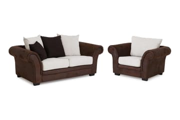 Toronto Soffgrupp 2-Sits+Fåtölj - Brun/Beige - Möbler - Soffa - Soffgrupp - Howard soffgrupp