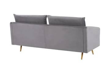 Maurana Soffgrupp 2-sits + 3-sits - Sammet/Grå - Möbler - Soffa - Soffgrupp