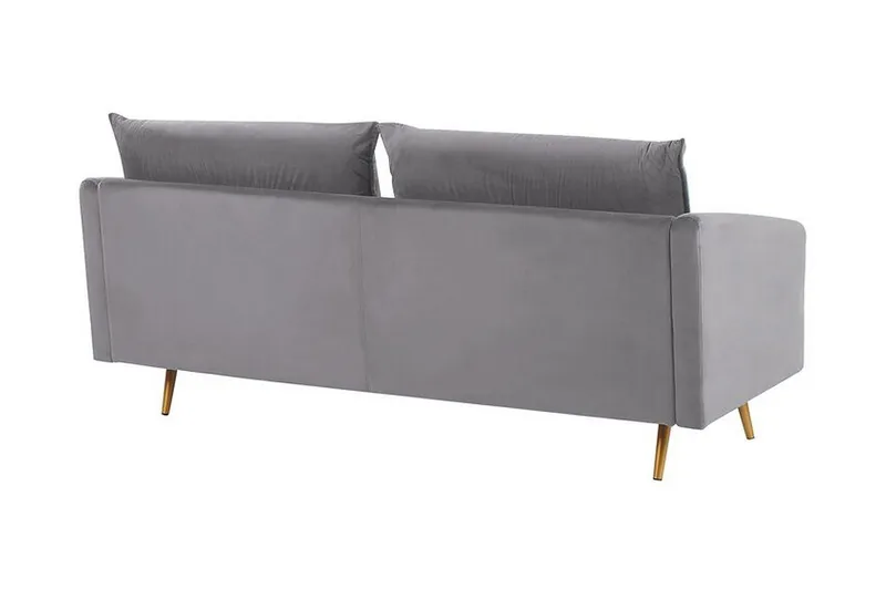 Maurana Soffgrupp 2-sits + 3-sits - Sammet/Grå - Möbler - Soffa - Soffgrupp