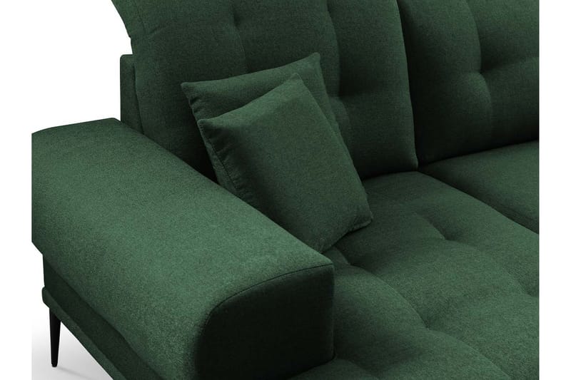 Rapale Soffgrupp Vänster med Fotpall - Sammet/Grön - Möbler - Soffa - Divansoffor & schäslongsoffa