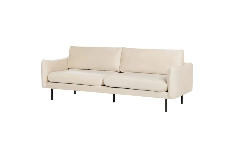 Soffgrupp Vinterbro Ljusbeige/svart, Sammet - Ljusbeige/svart, Sammet - Möbler - Soffa - Soffgrupp