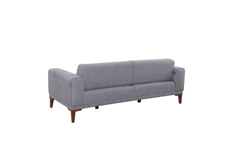 Wyong Soffgrupp 3-sits Soffa + Fåtölj - Grå - Möbler - Soffa - Soffgrupp